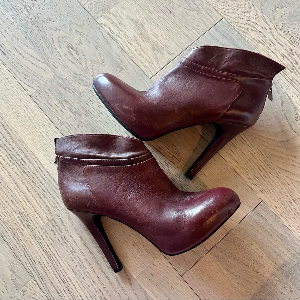 Jessica Simpson wine colored booties